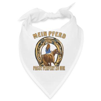 MEIN PFERD PASST PERFEKT ZU MIR - Bandana - Weiß - Vorne