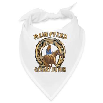 MEIN PFERD GEHÖRT ZU MIR - Bandana - Weiß - Vorne
