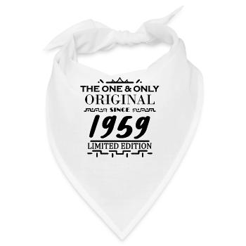1959 - Baujahr 1959 - Jahrgang 1959 - Bandana - Weiß - Vorne