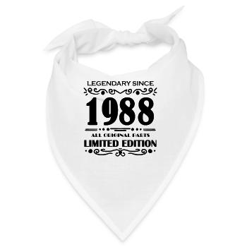 1988 - Jahrgang 1988 - Baujahr 1988 - Bandana - Weiß - Vorne