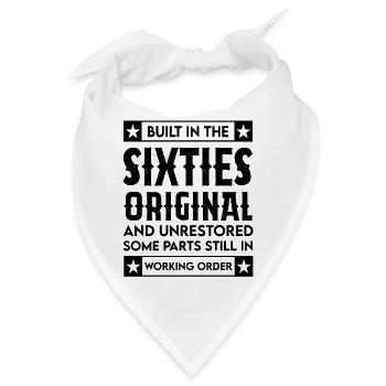 Geboren Geburtstag 60ern Jubiläumsgeschenk 1960er - Bandana - Weiß - Vorne