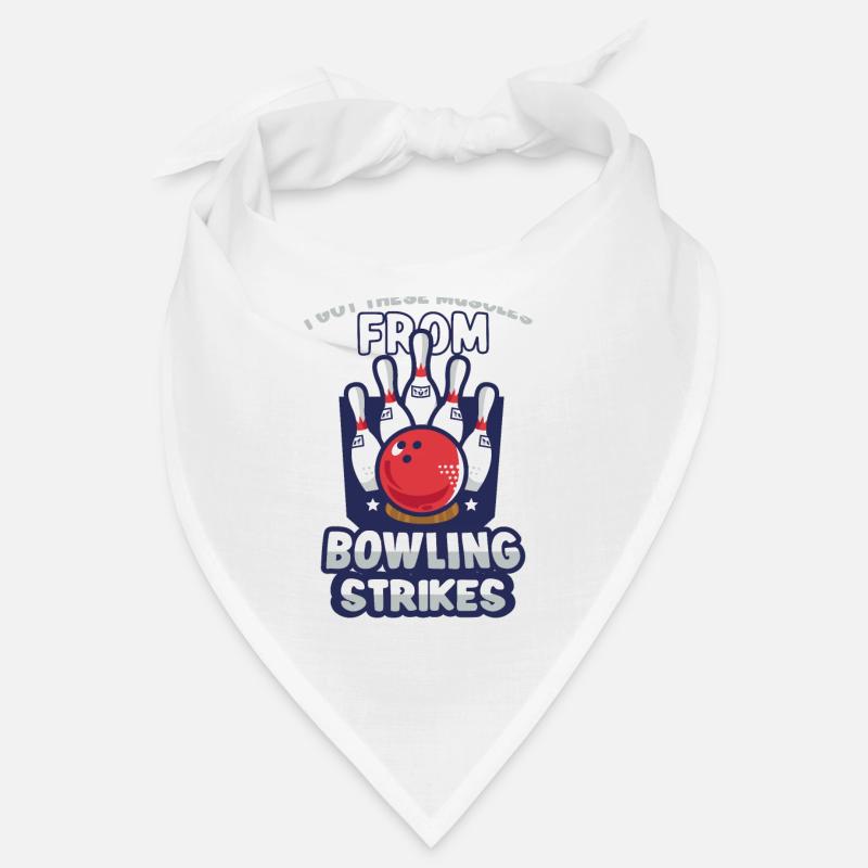 Équipe de bowling drôle Bowler Strike idée cadeau - Bandana - blanc