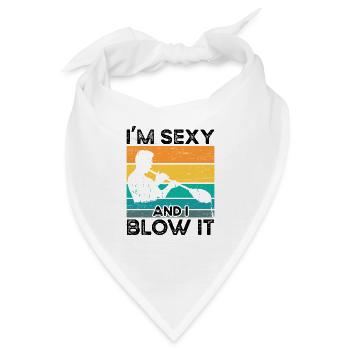 Ich Bin Sexy Und Ich Blase Glasbläserei - Bandana - Weiß - Vorne