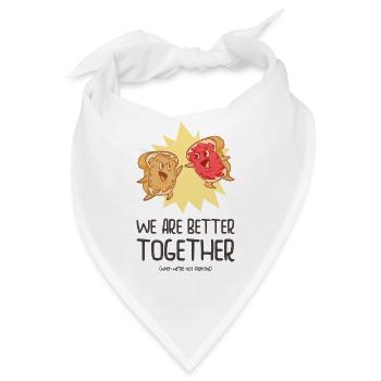 Geschwister Erdnussbutter-Gelee-Toast Großer - Bandana - Weiß - Vorne