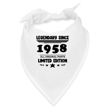 1958 - Jahrgang 1958 - Baujahr 1958 - Bandana - Weiß - Vorne