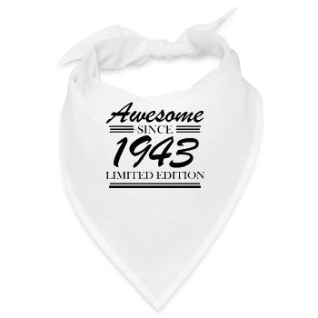 1943 - Jahrgang 1943 - Fantastisch seit 1943 - Bandana - Weiß - Vorne