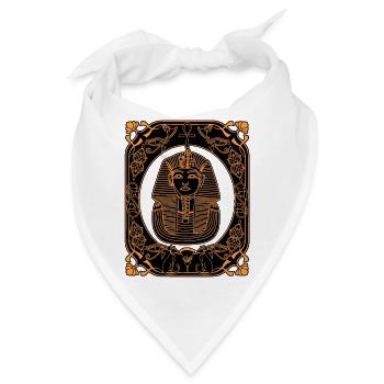 Ägyptischer König Tutanchamun Motive und Maske - Bandana - Weiß - Vorne