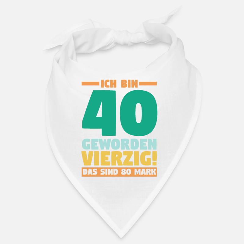 Vierzig Vierzigster 40 Jahre Geburtstag Bandana