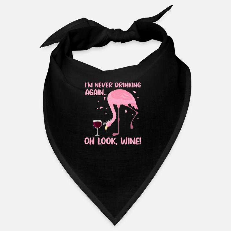 Flamingo Wein Pink Vogel Sommer Urlaub Geschenk Bandana