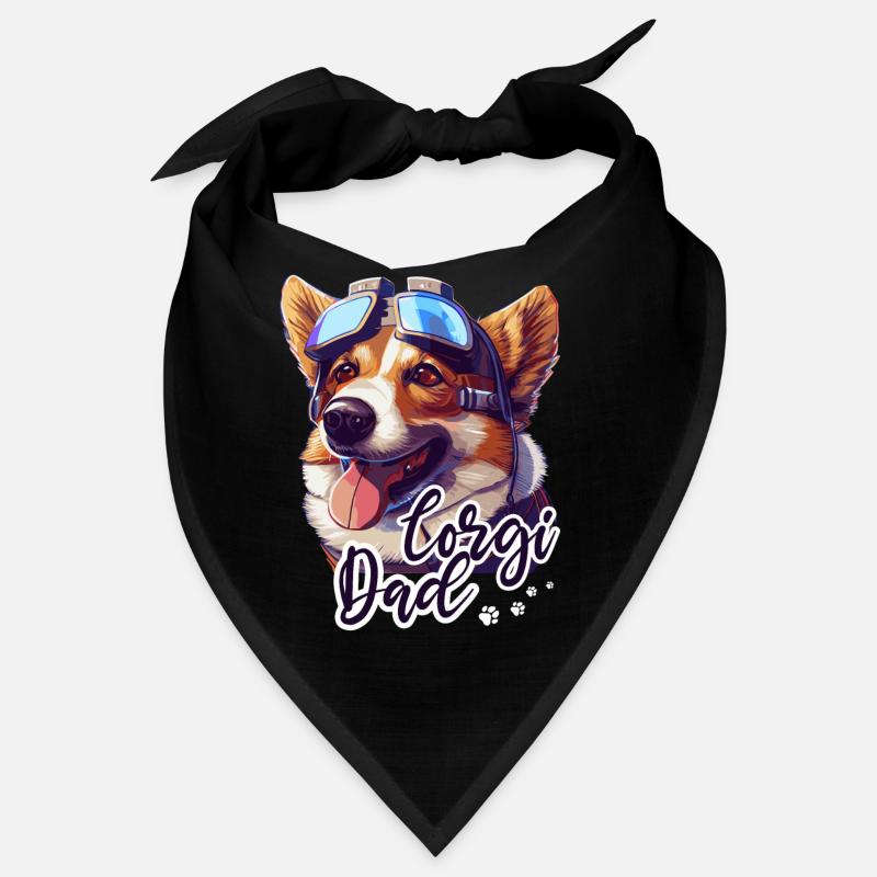 Corgi Dad Sci-Fi Futuristic Pembroke Welsh Corgi Bandana