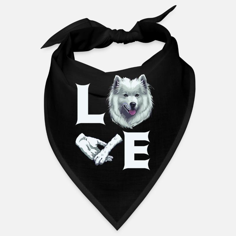 Amour Samoyède Mignon Patte de Chien Pet Lover Main Bandana