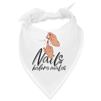 Nägel Vor Männern Nageldesignerin - Bandana - Weiß - Vorne