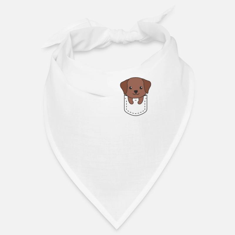 Labrador chiens mignons dans la poche de poitrine Bandana