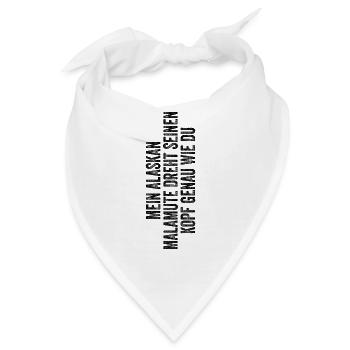 Alaskan Malamute - Bandana - Weiß - Vorne