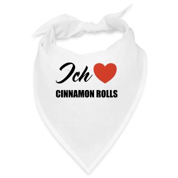 Ich liebe Cinnamon rolls - Bandana - Weiß - Vorne