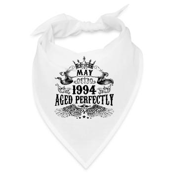 1994 | May Aged Perfectly 1994 Geburtstagsgeschenk - Bandana - Weiß - Vorne