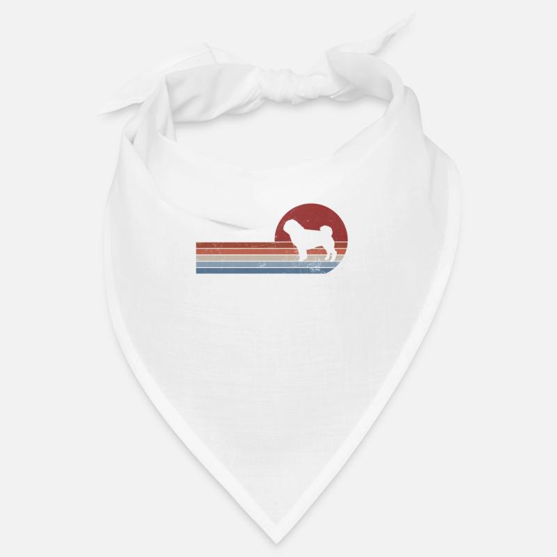 Mops - Bandana - Weiß