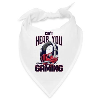 Gaming-Design mit Headset - Bandana - Weiß - Vorne