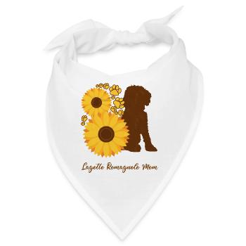 Sonnenblumenmutter - Lagotto Romagnolo - Bandana - Weiß - Vorne