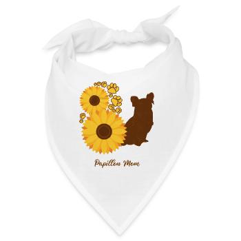 Sonnenblumenmutter - Papillon - Bandana - Weiß - Vorne