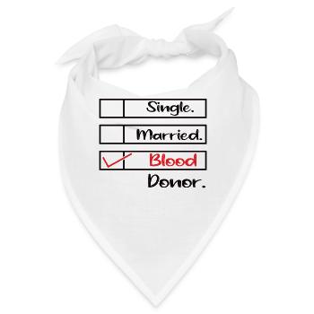 Blutspende Blutspenden Blutspender - Bandana - Weiß - Vorne