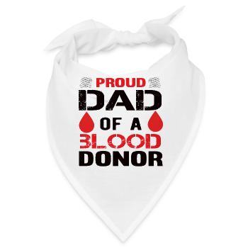 Blutspende Blutspenden Blutspender Vater Sohn - Bandana - Weiß - Vorne