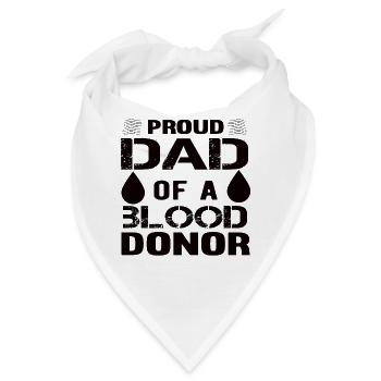 Blutspende Blutspenden Blutspender Vater Sohn - Bandana - Weiß - Vorne