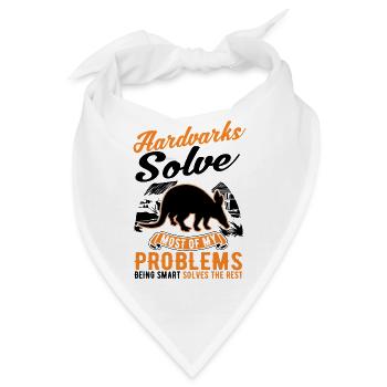 Erdferkel Geschenk Aardvark - Bandana - Weiß - Vorne