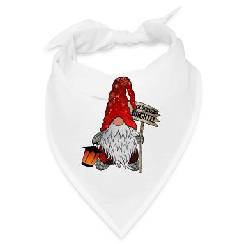 Glühwein Wichtel Weihnachts Gnom - Bandana - Weiß - Vorne