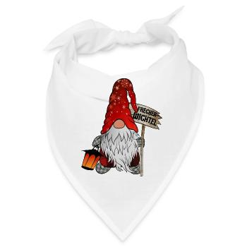 Frecher Wichtel Weihnachts Gnom - Bandana - Weiß - Vorne