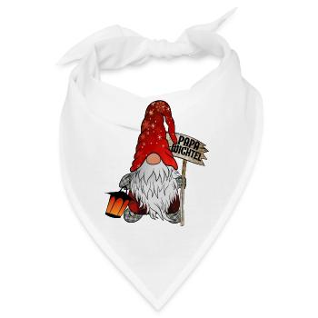 Papa Wichtel Christmas Gnom - Bandana - Weiß - Vorne