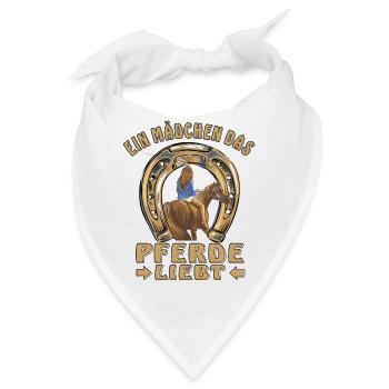 EIN MÄDCHEN DAS PFERDE LIEBT - Bandana - Weiß - Vorne
