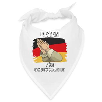 BETEN FÜR DEUTSCHLAND - Bandana - Weiß - Vorne