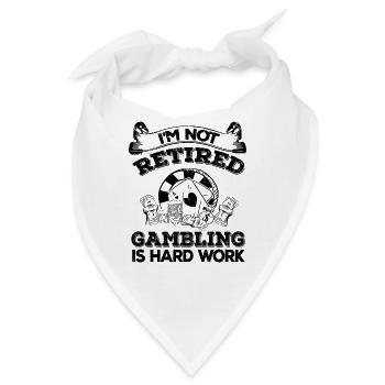 Kasino Glücksspiel Spielautomat Kartenspiel - Bandana - Weiß - Vorne