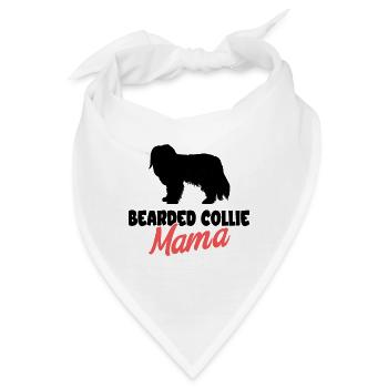 Bearded Collie - Bandana - Weiß - Vorne