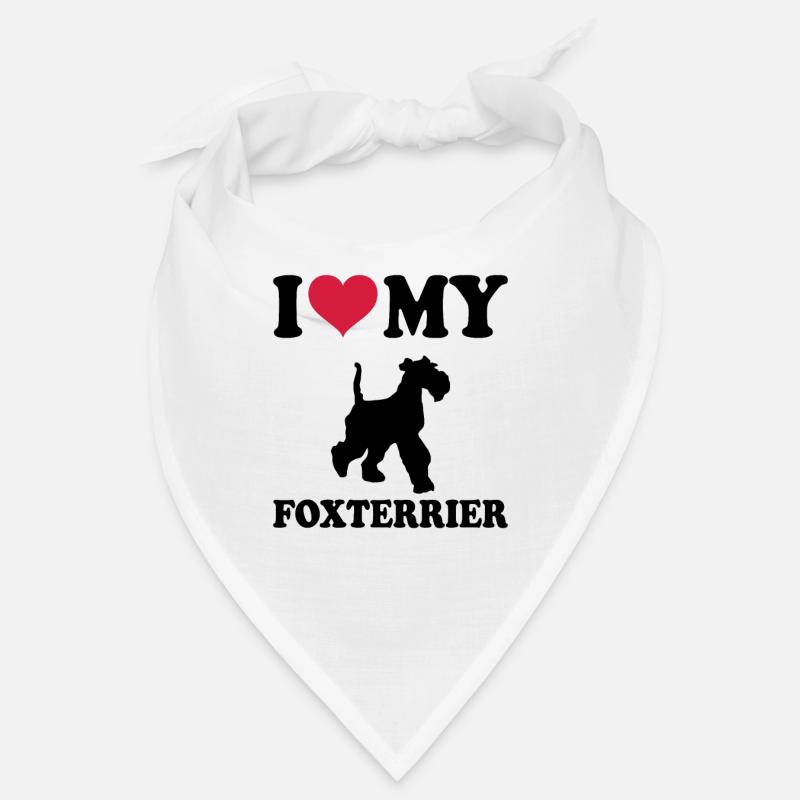 Fox-terrier - Bandana - blanc