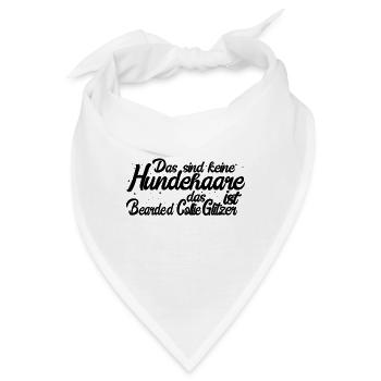 Bearded Collie - Bandana - Weiß - Vorne