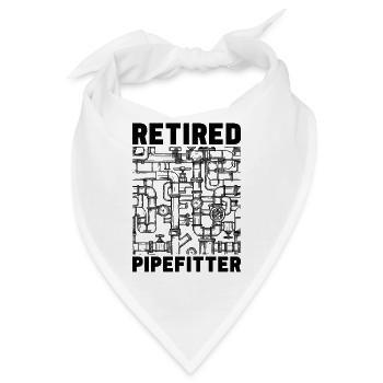 Retired Pipefitter Pipe Wrench Laborer Pipefitters - Bandana - Weiß - Vorne