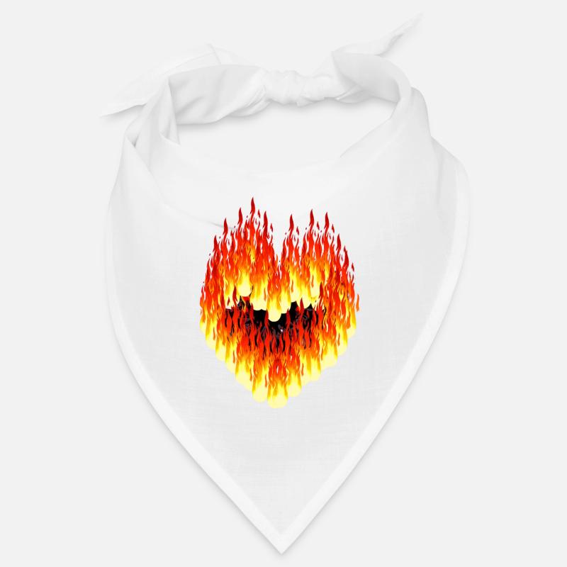 Valentine Valentin Heart Fire Flame Hot Love Bandana