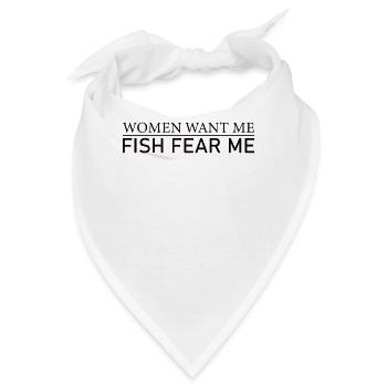 Therapie Angeln See Karpfen Angler Fischer Köder - Bandana - Weiß - Vorne