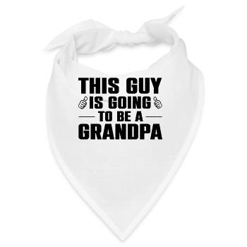 Opa Geschenkidee Opa weiß alles Spruch Großvater - Bandana - Weiß - Vorne