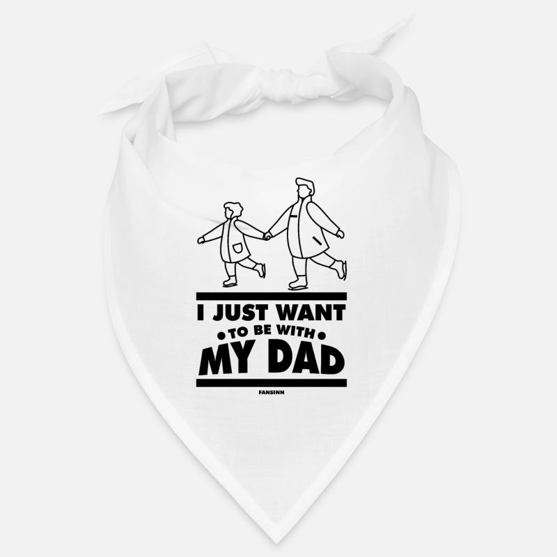 Father and daughter - Bandana - white