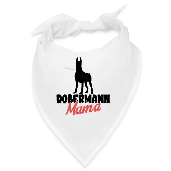 Dobermann - Bandana - Weiß - Vorne