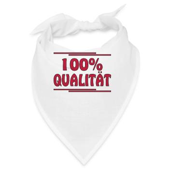 100% QUALITÄT - Bandana - Weiß - Vorne