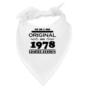 1978 - Baujahr 1978 - Jahrgang 1978 - Bandana - Weiß - Vorne