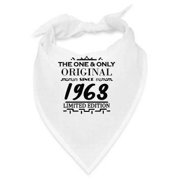 1963 - Baujahr 1963 - Jahrgang 1963 - Bandana - Weiß - Vorne