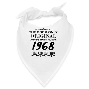 1968 - Baujahr 1968 - Jahrgang 1968 - Bandana - Weiß - Vorne