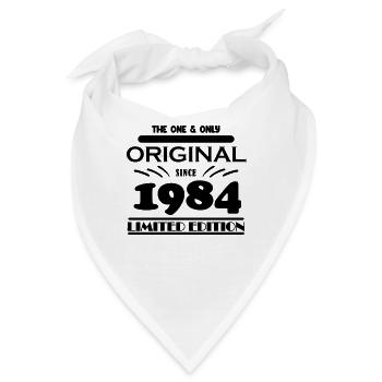 1984 - Baujahr 1984 - Jahrgang 1984 - Bandana - Weiß - Vorne