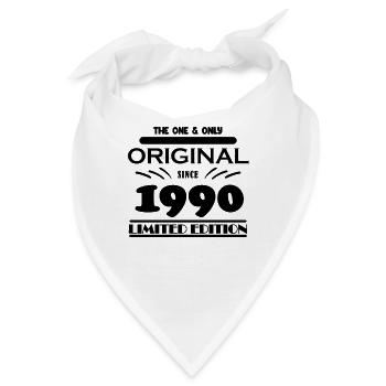 1990 - Baujahr 1990 - Jahrgang 1990 - Bandana - Weiß - Vorne