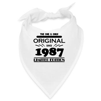 1987 - Baujahr 1987 - Jahrgang 1987 - Bandana - Weiß - Vorne